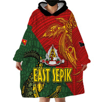 Sepik River Crocodile & Arts Festival Wearable Blanket Hoodie Bird-of-paradise Melanesian Tattoo