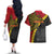 Papua New Guinea Independence Day Couples Matching Off The Shoulder Long Sleeve Dress and Hawaiian Shirt Bird-of-paradise Melanesian Tattoo