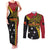 Papua New Guinea Independence Day Couples Matching Tank Maxi Dress and Long Sleeve Button Shirt Bird-of-paradise Melanesian Tattoo