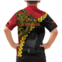 Papua New Guinea Independence Day Family Matching Mermaid Dress and Hawaiian Shirt Bird-of-paradise Melanesian Tattoo