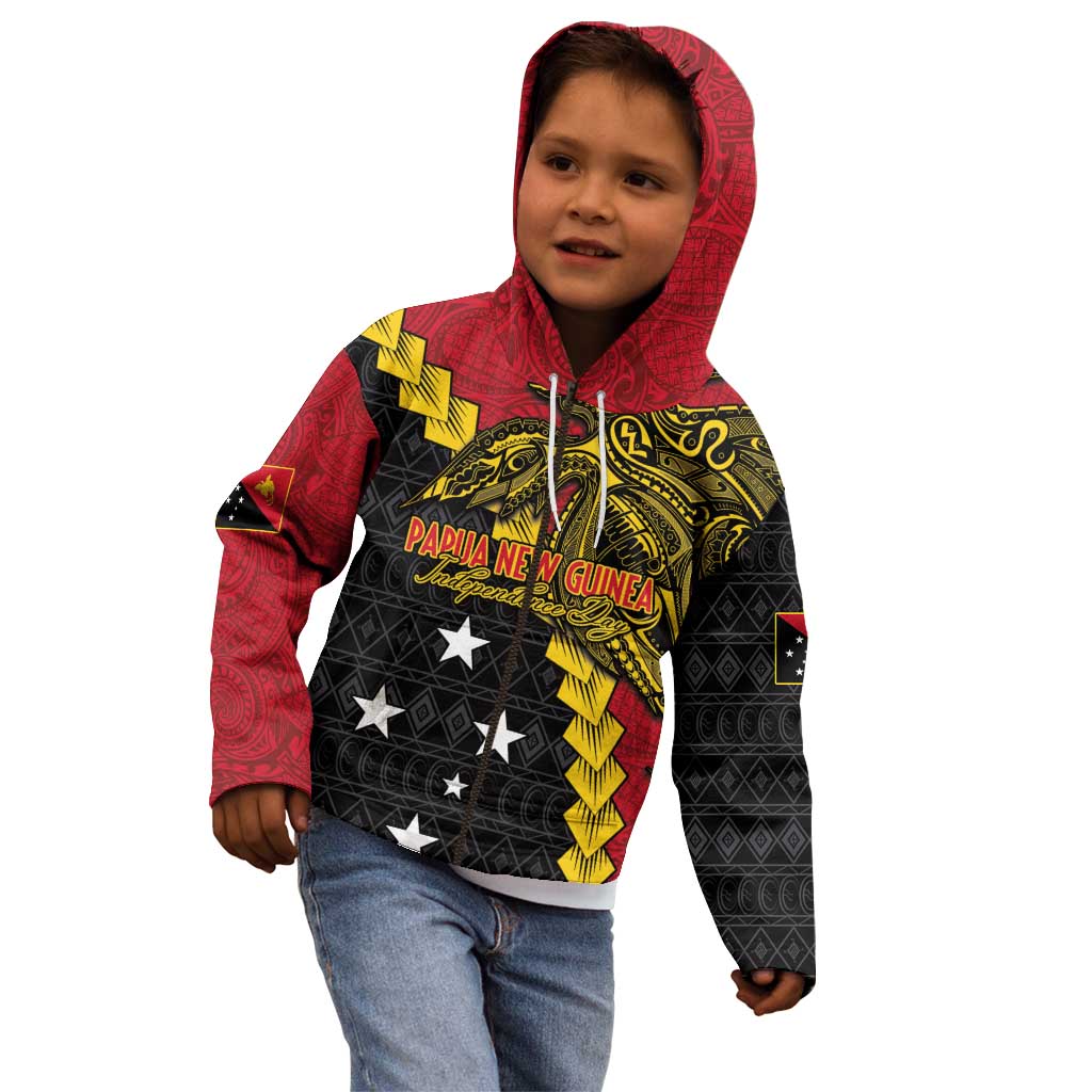 Papua New Guinea Independence Day Kid Hoodie Bird-of-paradise Melanesian Tattoo