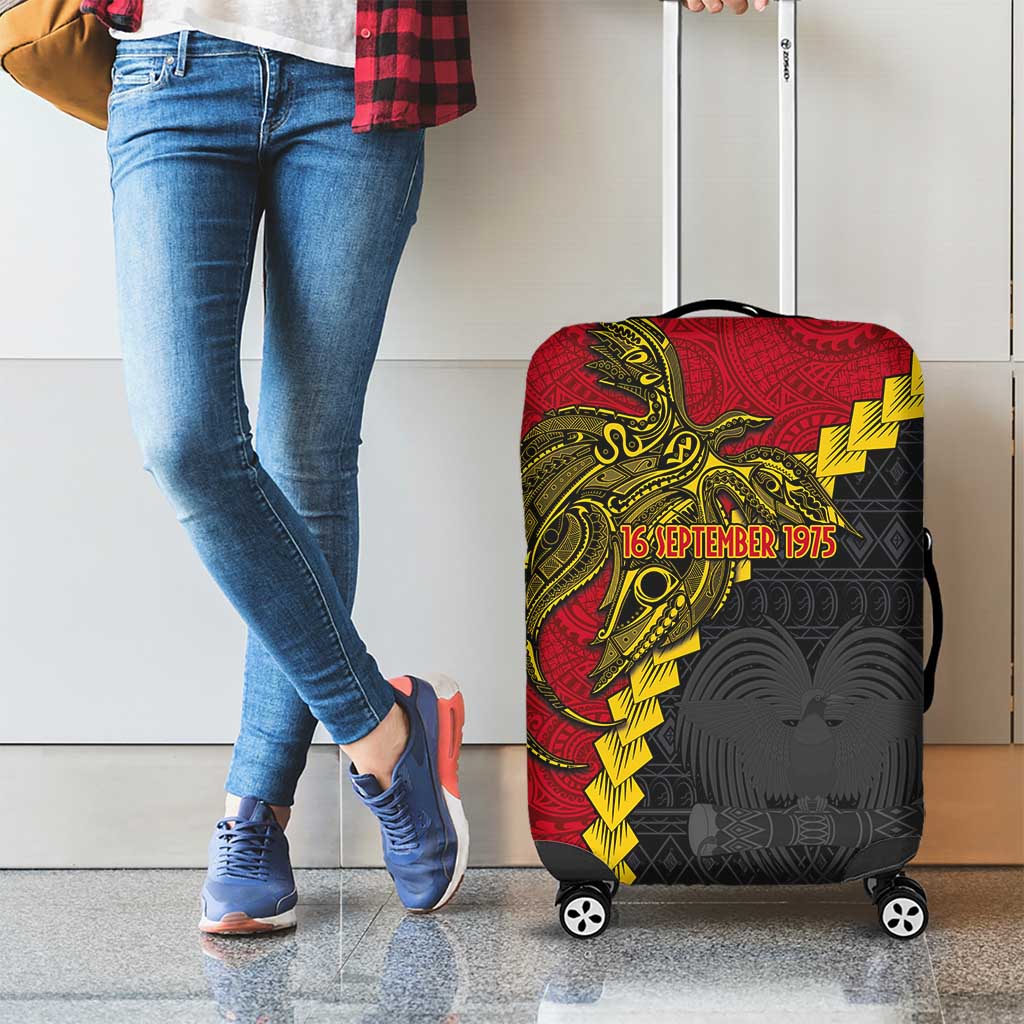 Papua New Guinea Independence Day Luggage Cover Bird-of-paradise Melanesian Tattoo