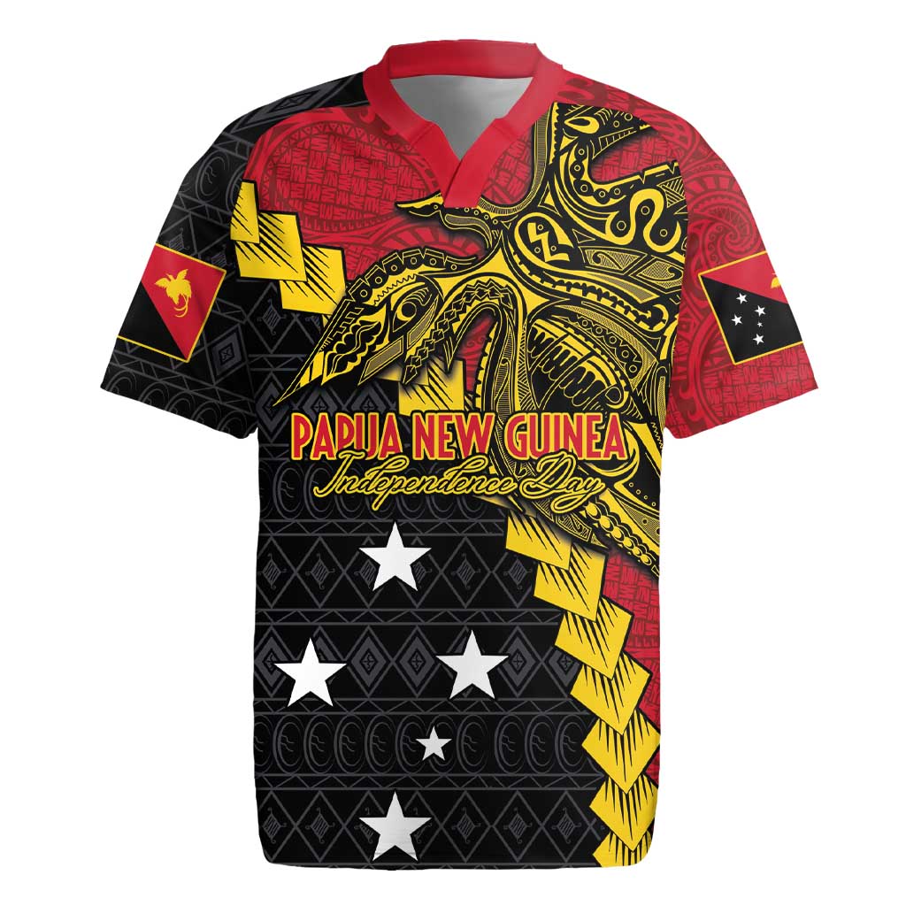 Papua New Guinea Independence Day Rugby Jersey Bird-of-paradise Melanesian Tattoo