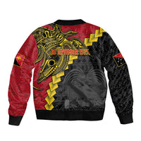 Papua New Guinea Independence Day Sleeve Zip Bomber Jacket Bird-of-paradise Melanesian Tattoo