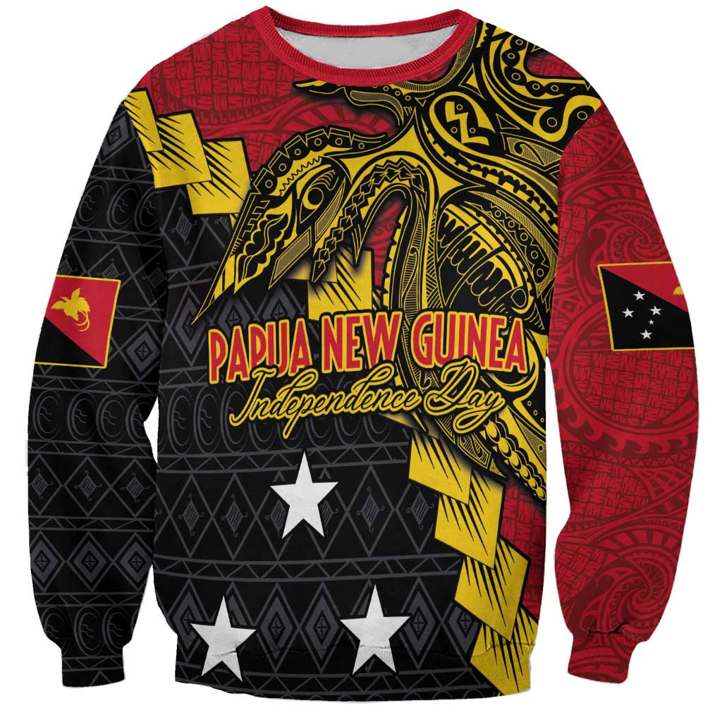 Papua New Guinea Independence Day Sweatshirt Bird-of-paradise Melanesian Tattoo