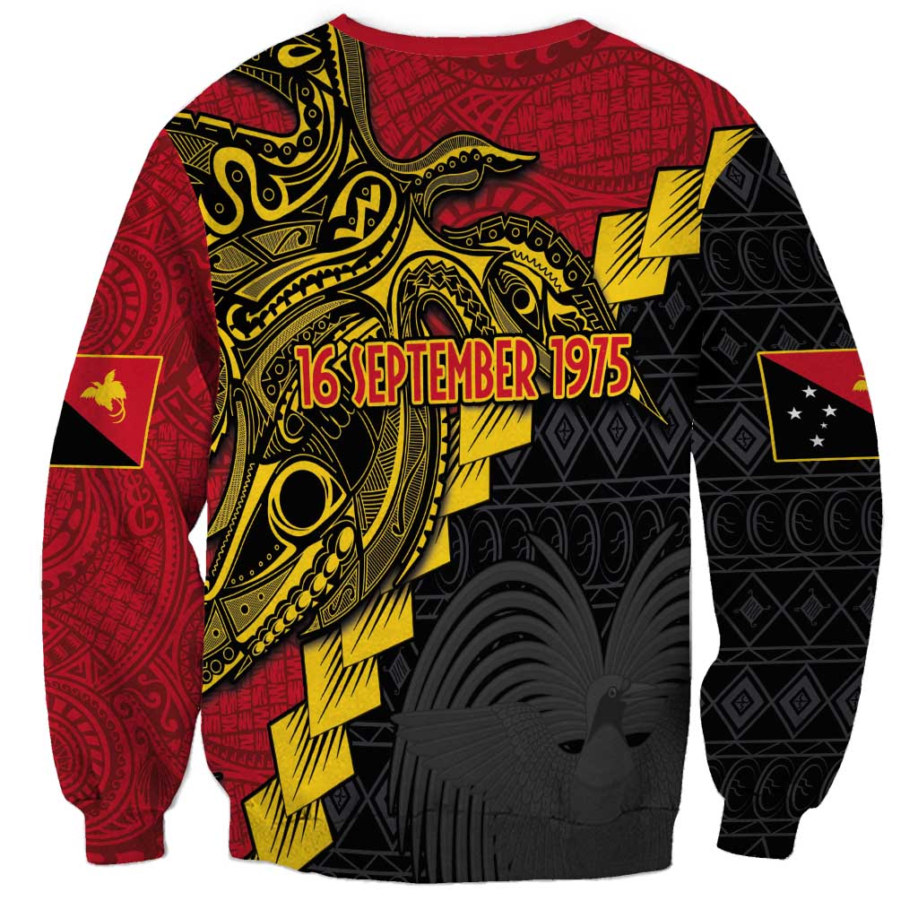 Papua New Guinea Independence Day Sweatshirt Bird-of-paradise Melanesian Tattoo