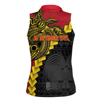 Papua New Guinea Independence Day Women Sleeveless Polo Shirt Bird-of-paradise Melanesian Tattoo
