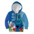 Polynesian Fiji Kid Hoodie Shark and Hibiscus Tapa Pattern Blue Version LT03 Hoodie Blue - Polynesian Pride