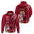 Custom Polynesian Fiji Hoodie Shark and Hibiscus Tapa Pattern Red Version LT03 - Polynesian Pride