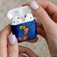 Hawaiian Funny Fruits Sea Animals AirPods Case Mango Reef Triggerfish and Pineapple Turtle and Mandarin Jellyfish