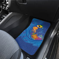 Hawaiian Funny Fruits Sea Animals Car Mats Mango Reef Triggerfish and Pineapple Turtle and Mandarin Jellyfish