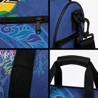 Hawaiian Funny Fruits Sea Animals Duffle Bag Mango Reef Triggerfish and Pineapple Turtle and Mandarin Jellyfish