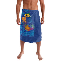 Hawaiian Funny Fruits Sea Animals Lavalava Mango Reef Triggerfish and Pineapple Turtle and Mandarin Jellyfish