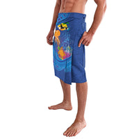 Hawaiian Funny Fruits Sea Animals Lavalava Mango Reef Triggerfish and Pineapple Turtle and Mandarin Jellyfish