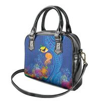 Hawaiian Funny Fruits Sea Animals Shoulder Handbag Mango Reef Triggerfish and Pineapple Turtle and Mandarin Jellyfish