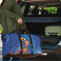 Hawaiian Funny Fruits Sea Animals Travel Bag Mango Reef Triggerfish and Pineapple Turtle and Mandarin Jellyfish