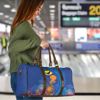Hawaiian Funny Fruits Sea Animals Travel Bag Mango Reef Triggerfish and Pineapple Turtle and Mandarin Jellyfish