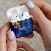 Fiji Day AirPods Case Coral Reef with Tapa Motifs and Hibiscus Ocean Vibe