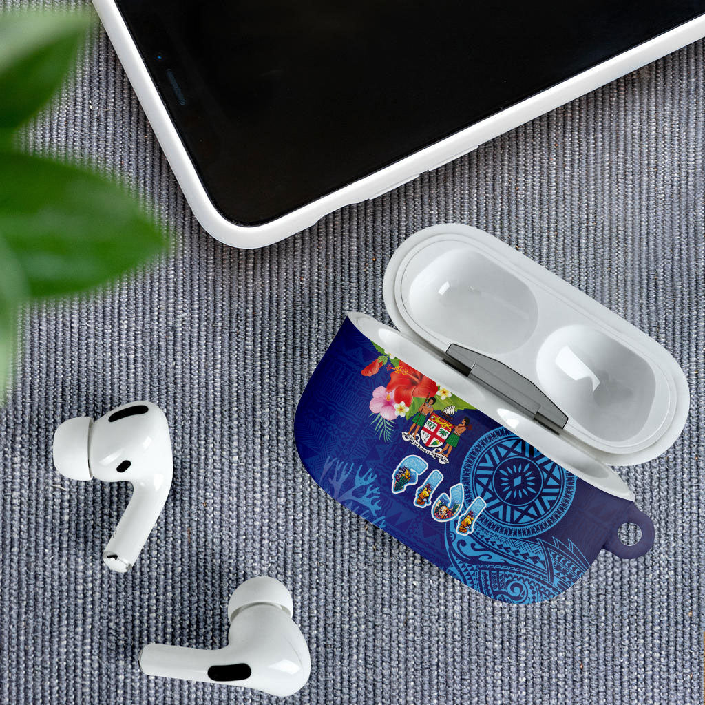 Fiji Day AirPods Case Coral Reef with Tapa Motifs and Hibiscus Ocean Vibe