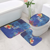 Fiji Day Bathroom Set Coral Reef with Tapa Motifs and Hibiscus Ocean Vibe