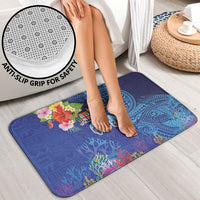 Fiji Day Bathroom Set Coral Reef with Tapa Motifs and Hibiscus Ocean Vibe