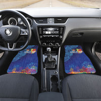 Fiji Day Car Mats Coral Reef with Tapa Motifs and Hibiscus Ocean Vibe