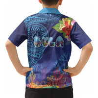 Fiji Day Hawaiian Shirt Coral Reef with Tapa Motifs and Hibiscus Ocean Vibe