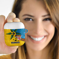 Malampa Fiji Day AirPods Case Tapa and Melanesian Patterns with Coat of Arms