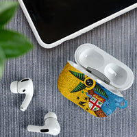 Malampa Fiji Day AirPods Case Tapa and Melanesian Patterns with Coat of Arms