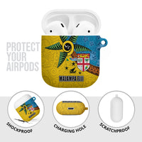 Malampa Fiji Day AirPods Case Tapa and Melanesian Patterns with Coat of Arms