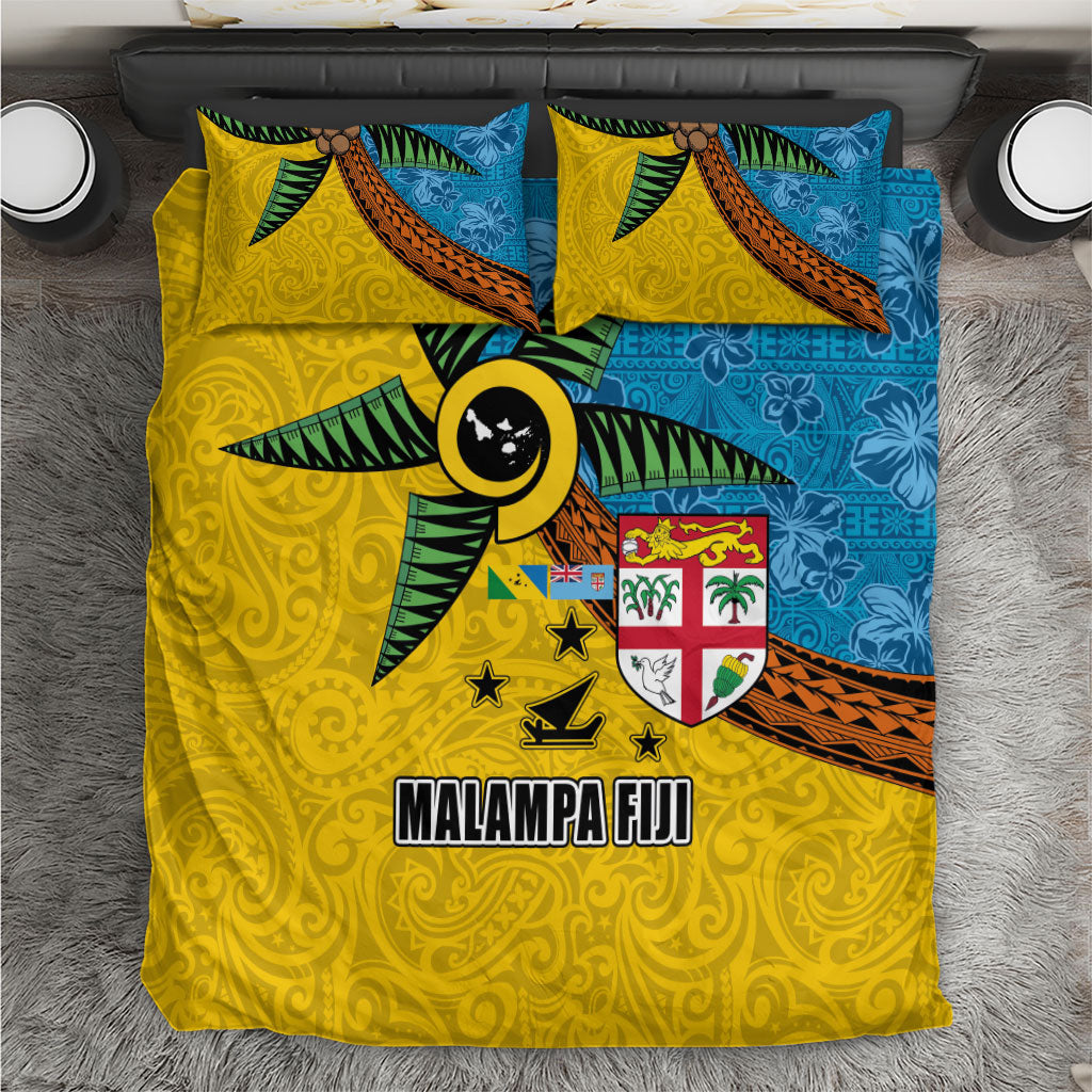 Malampa Fiji Day Bedding Set Tapa and Melanesian Patterns with Coat of Arms