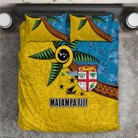 Malampa Fiji Day Bedding Set Tapa and Melanesian Patterns with Coat of Arms