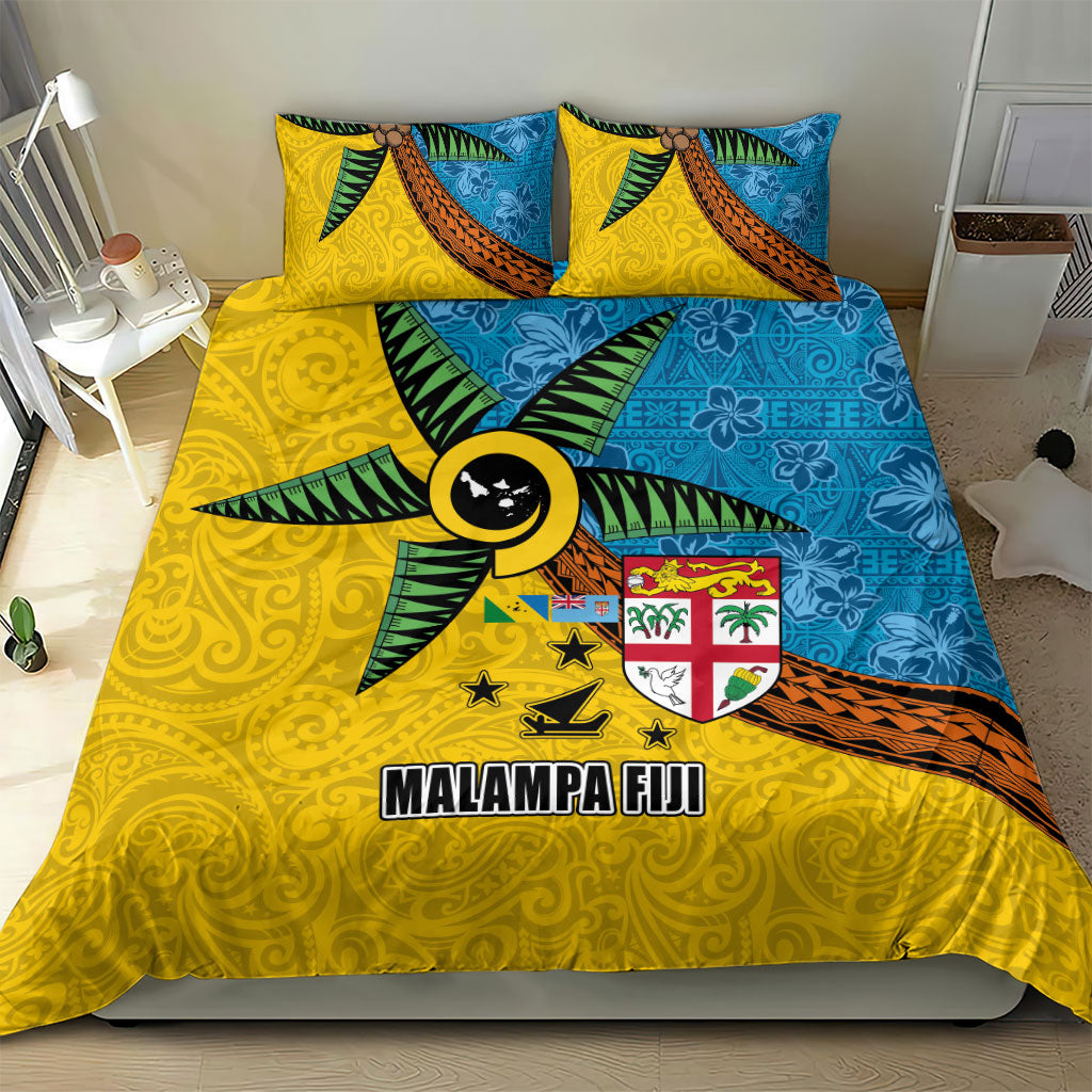 Malampa Fiji Day Bedding Set Tapa and Melanesian Patterns with Coat of Arms