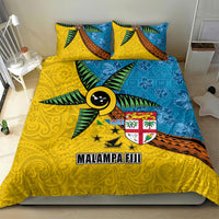 Malampa Fiji Day Bedding Set Tapa and Melanesian Patterns with Coat of Arms
