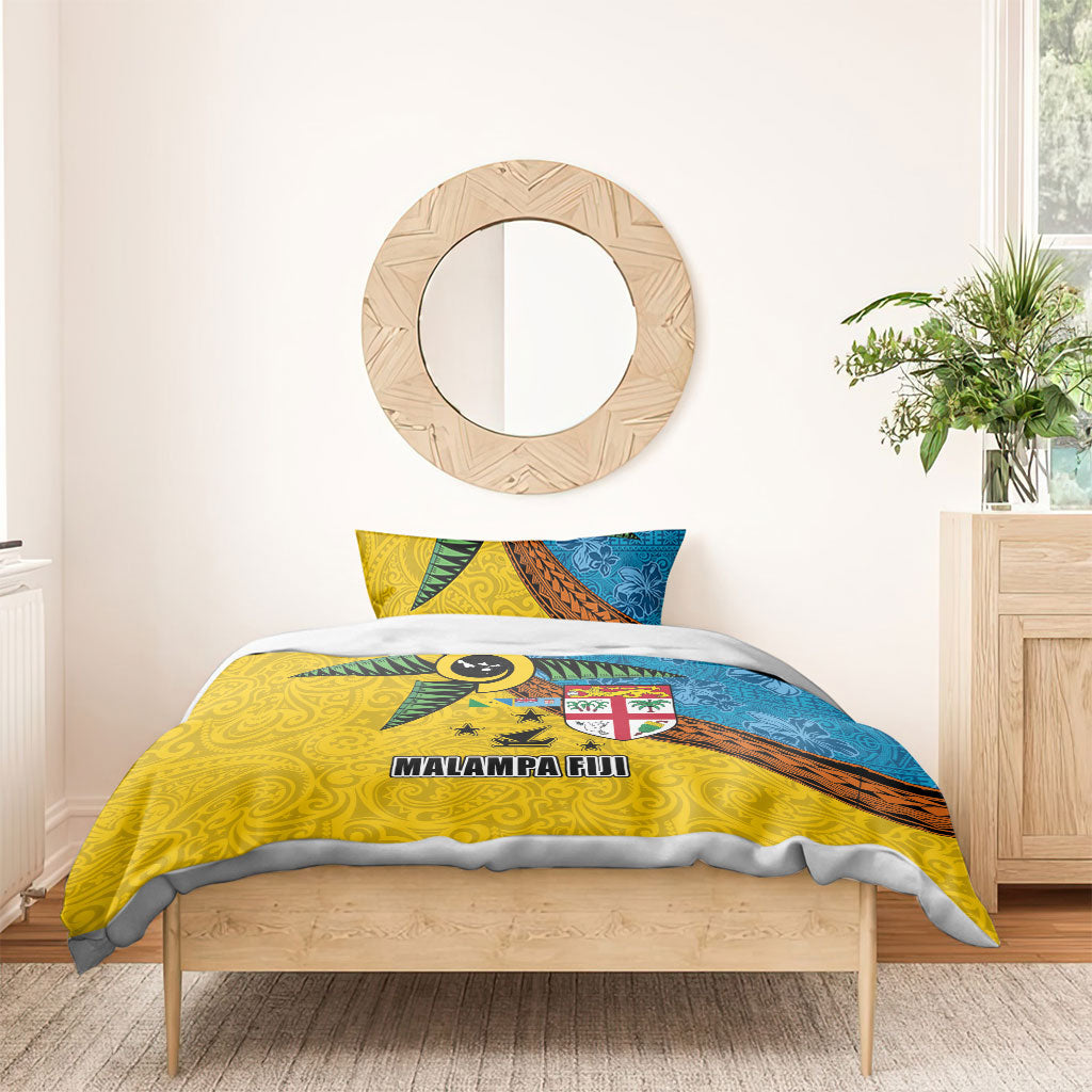 Malampa Fiji Day Bedding Set Tapa and Melanesian Patterns with Coat of Arms