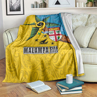 Malampa Fiji Day Blanket Tapa and Melanesian Patterns with Coat of Arms