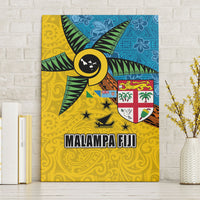 Malampa Fiji Day Canvas Wall Art Tapa and Melanesian Patterns with Coat of Arms
