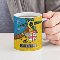 Malampa Fiji Day Ceramic Mug Tapa and Melanesian Patterns with Coat of Arms