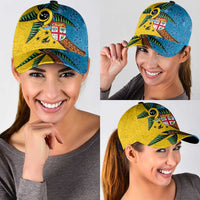 Malampa Fiji Day Classic Cap Tapa and Melanesian Patterns with Coat of Arms