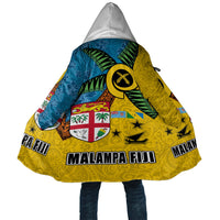 Malampa Fiji Day Cloak Tapa and Melanesian Patterns with Coat of Arms