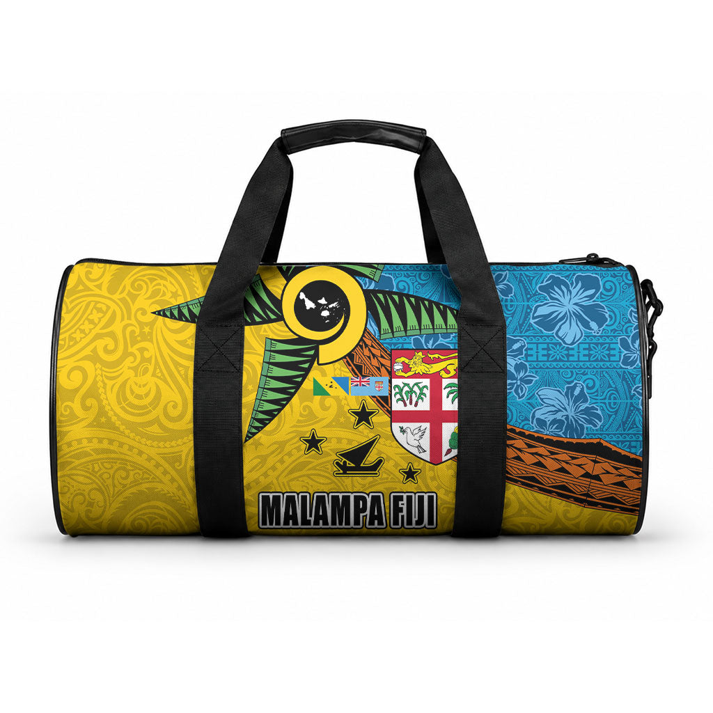 Malampa Fiji Day Duffle Bag Tapa and Melanesian Patterns with Coat of Arms