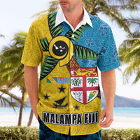 Malampa Fiji Day Hawaiian Shirt Tapa and Melanesian Patterns with Coat of Arms