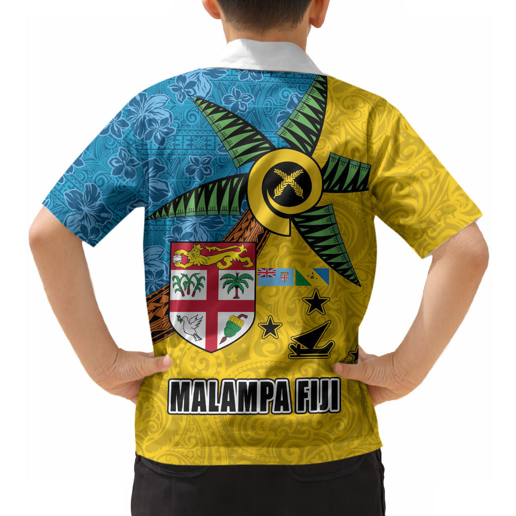 Malampa Fiji Day Hawaiian Shirt Tapa and Melanesian Patterns with Coat of Arms