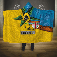 Malampa Fiji Day Hooded Blanket Tapa and Melanesian Patterns with Coat of Arms