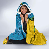 Malampa Fiji Day Hooded Blanket Tapa and Melanesian Patterns with Coat of Arms