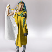Malampa Fiji Day Hooded Blanket Tapa and Melanesian Patterns with Coat of Arms