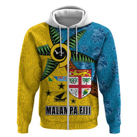 Malampa Fiji Day Hoodie Tapa and Melanesian Patterns with Coat of Arms