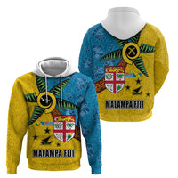 Malampa Fiji Day Hoodie Tapa and Melanesian Patterns with Coat of Arms