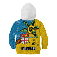 Malampa Fiji Day Kid Hoodie Tapa and Melanesian Patterns with Coat of Arms