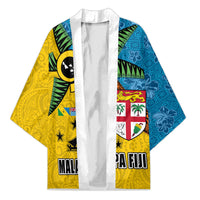 Malampa Fiji Day Kimono Tapa and Melanesian Patterns with Coat of Arms